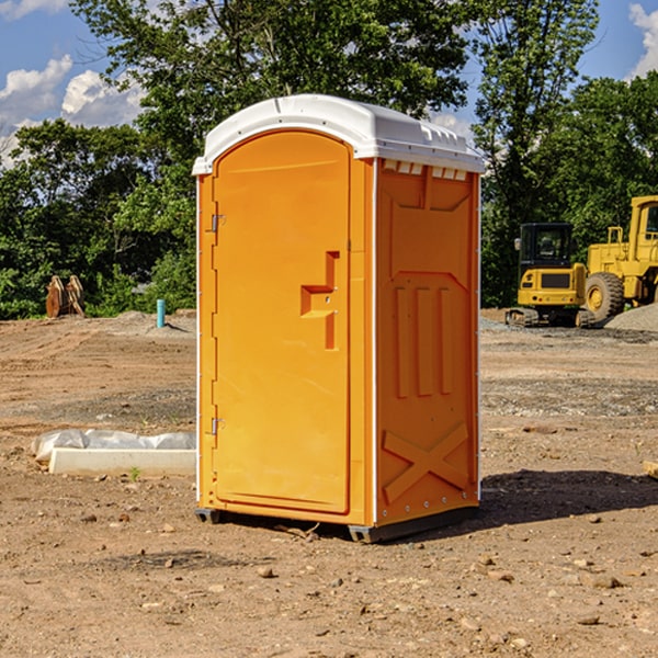 can i customize the exterior of the portable restrooms with my event logo or branding in Holmes Mill